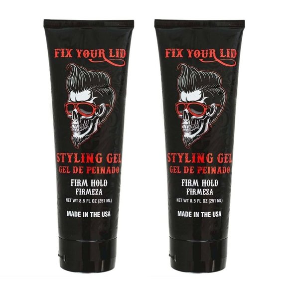 New 2pack FIX YOUR LID Styling Gel Firm Hold 8.5fl oz